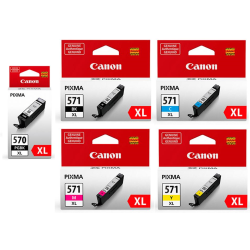 Canon PGBK 570XL/CLI 571XL C/MY/BK Multipack blækpatroner bulk
