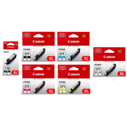 Canon PGBK 570XL/CLI 571XL C/MY/BK/GY Multipack blækpatroner