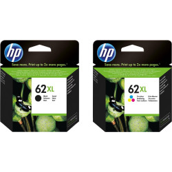HP 62XL Sort og 62XL 3 Farve originale MultiPack blækpatroner OD