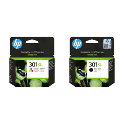 HP 301XL Sort og 301XL 3 Farve originale MultiPack blækpatroner OD