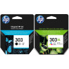 HP 303XL 3 farvet og HP 303 Sort originale MultiPack blækpatroner OD