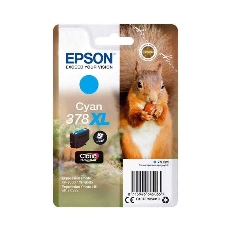 Epson 378XL blækpatron cyan (T3792) original bulk