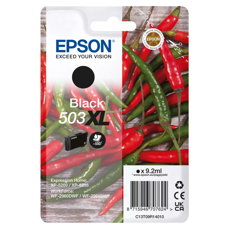 Epson 503XL blækpatron sort (C13T09R14010) original