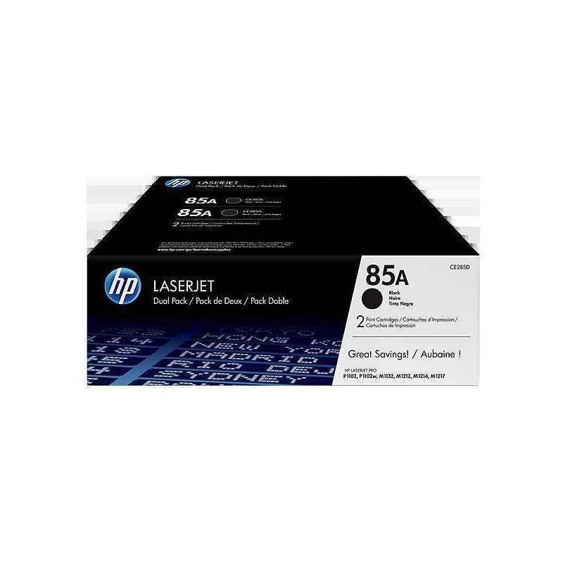 HP 85A Toner (CE285AD) Sort Original 2-pack billig pris | Multitech