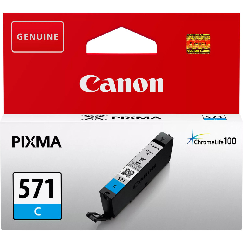 Canon CLI 571C original Cyan blækpatron 0386C001 bulk