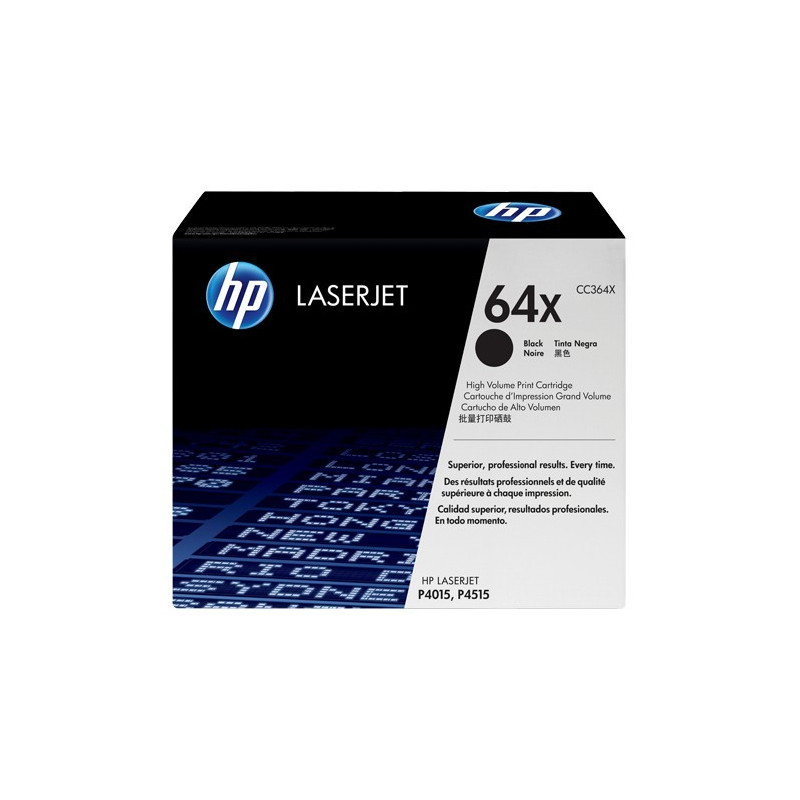 Original HP 64XLaserJet-tonerpatron med høj kapacitet, sort (CC364X)