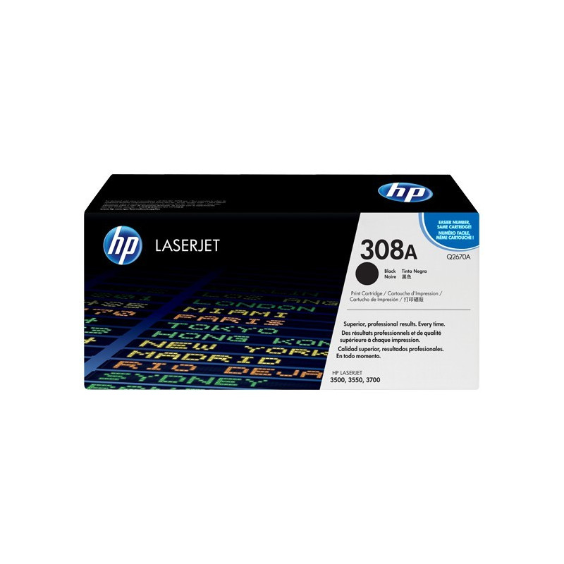 Original HP 308A LaserJet-tonerpatron, sort (Q2670A)
