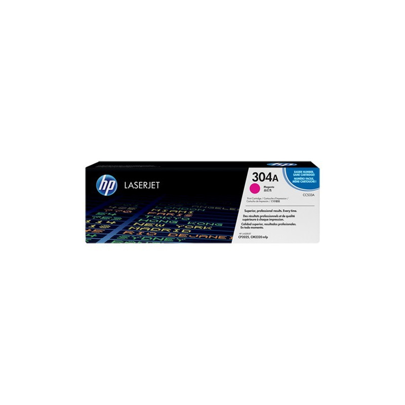 Original HP 304A LaserJet-tonerpatron, magenta (CC533A)